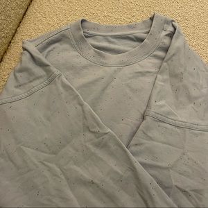 lululemon light blue pullover with rainbow speckles